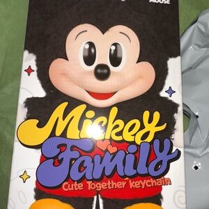 Mickey Mouse Family Stuffed Animal Keychain - Black and Red
